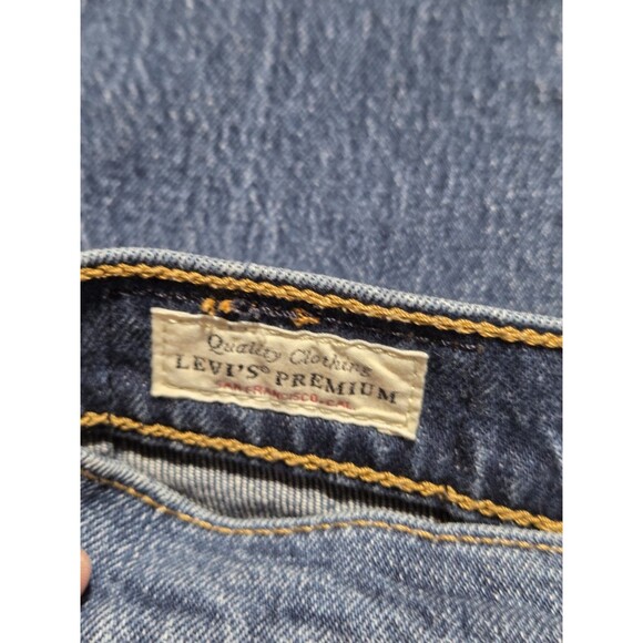 Levis Ribcage Boot Jeans Women 27x33 Blue Bootcut Denim Stretch Rodeo Western - Picture 7 of 14